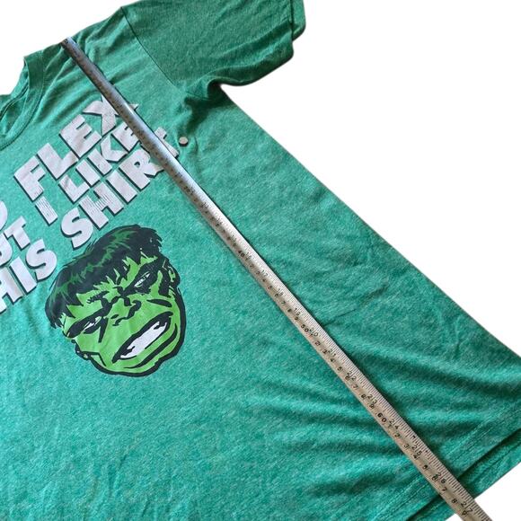Marvel Incredible Hulk Id Flex but i like this shirt Green Top SZ S - Picture 7 of 7